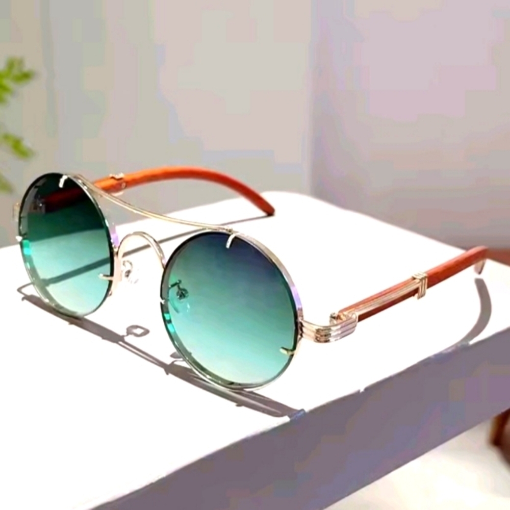 Unisex Round Gradient Sunglasses